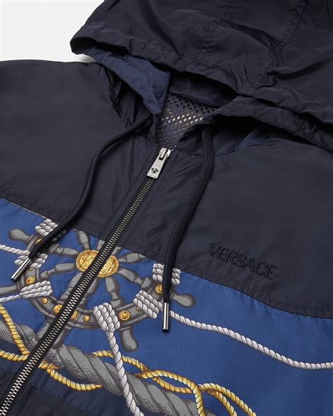 versace men's windbreaker|Versace nautical windbreaker men.